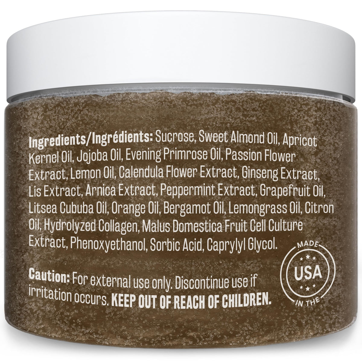 Himalayan Salt Scrub Face Foot & Body Exfoliator Infused with Collagen and Stem Cell Natural Exfoliating Salt Body Scrub for Toning Cellulite Skin Care by M3 Naturals