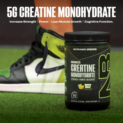 NutraBio Pure Micronized Creatine Monohydrate Powder Supplement, Unflavored, (300 g) - Supports Bulk Muscle Energy, Recovery, and Strength - HPLC Tested Creatine Powder Supplement for Men and Women