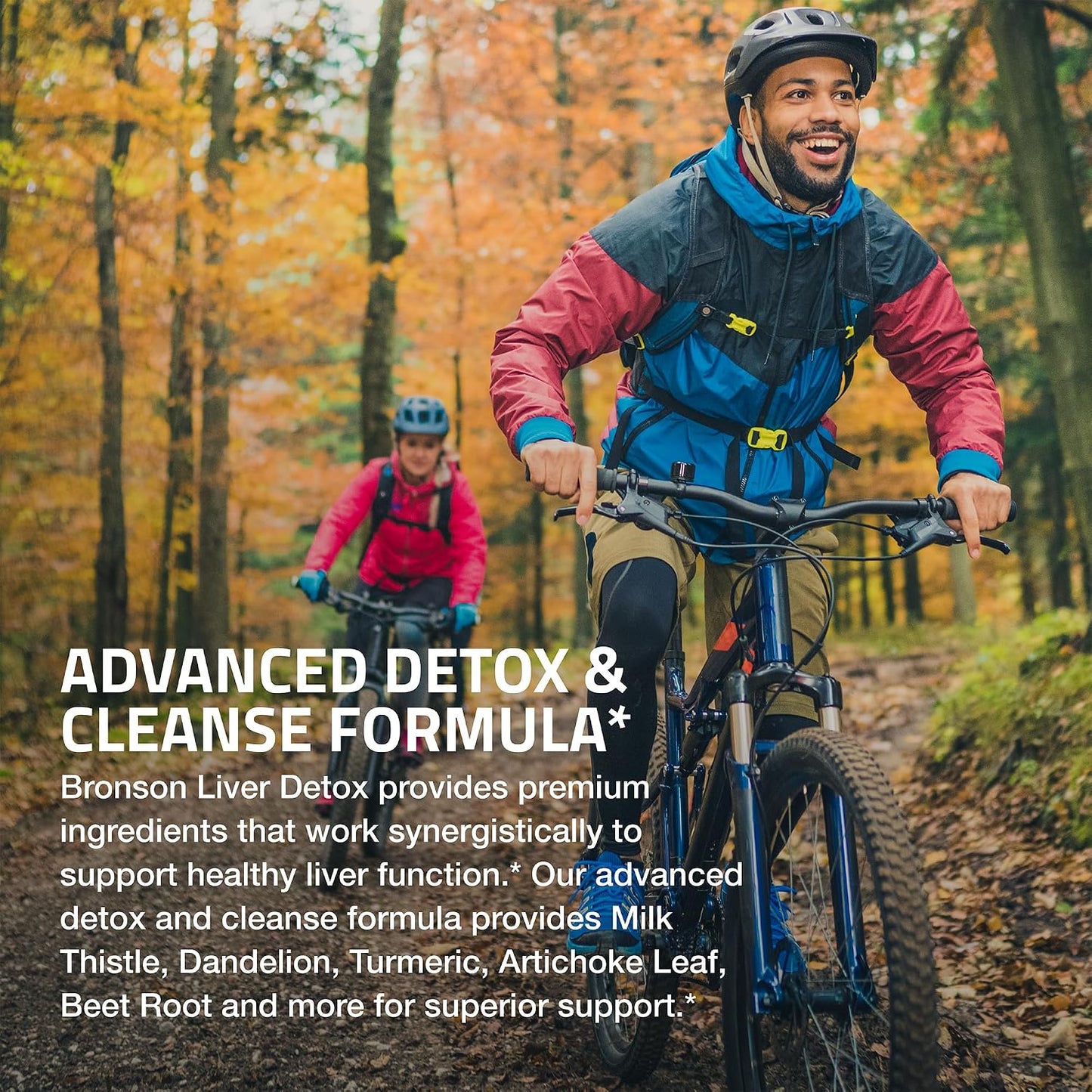 Bronson Liver Detox Advanced Detox & Cleansing Formula 60 Capsules | Liver Health Support with Milk Thistle, Dandelion Extract, Turmeric, Artichoke Leaf & Beet Root, Non-GMO, Soy-Free