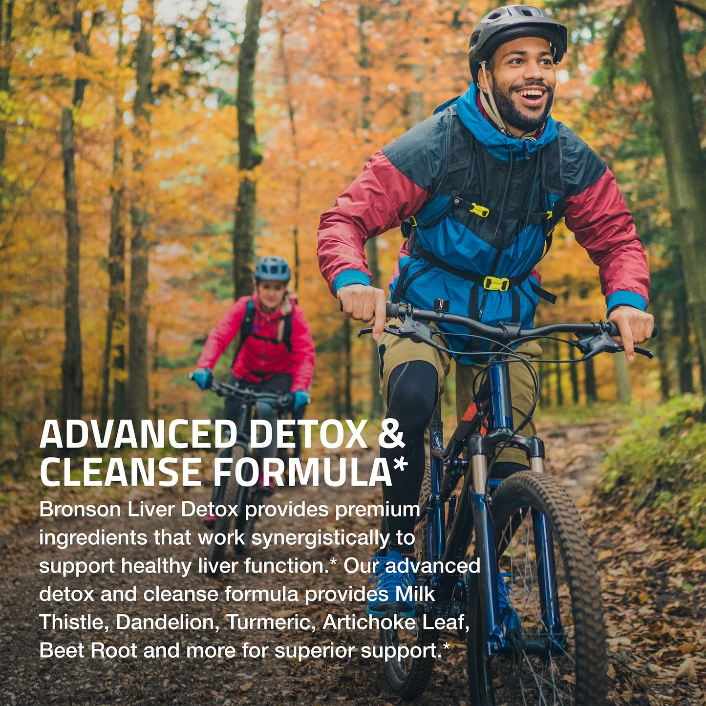 Bronson Liver Detox Advanced Detox & Cleansing Formula 60 Capsules | Liver Health Support with Milk Thistle, Dandelion Extract, Turmeric, Artichoke Leaf & Beet Root, Non-GMO, Soy-Free