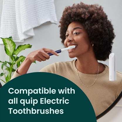 quip Sonic Toothbrush Replacement Heads for Adults, White, 3 Pack