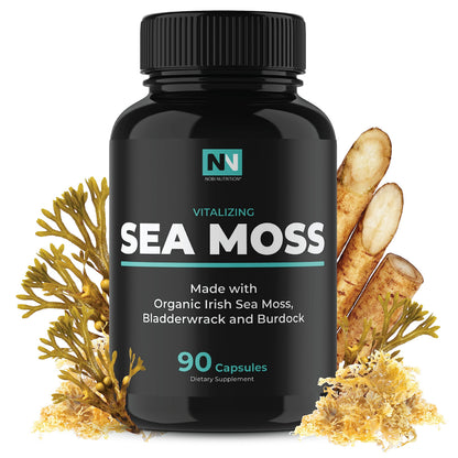 Irish Sea Moss Capsules | With Organic Irish Moss, 300mg Burdock Root & 500mg 