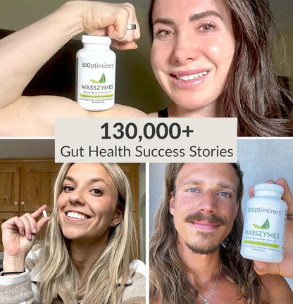 BiOptimizers Digestive Health Bundle – MassZymes Enzymes & Probiotic Breakthrough with Prebiotics – Max Nutrient Absorption, Gut & Immune Support – Energy, Recovery & Clarity – 60 Vegan Capsules