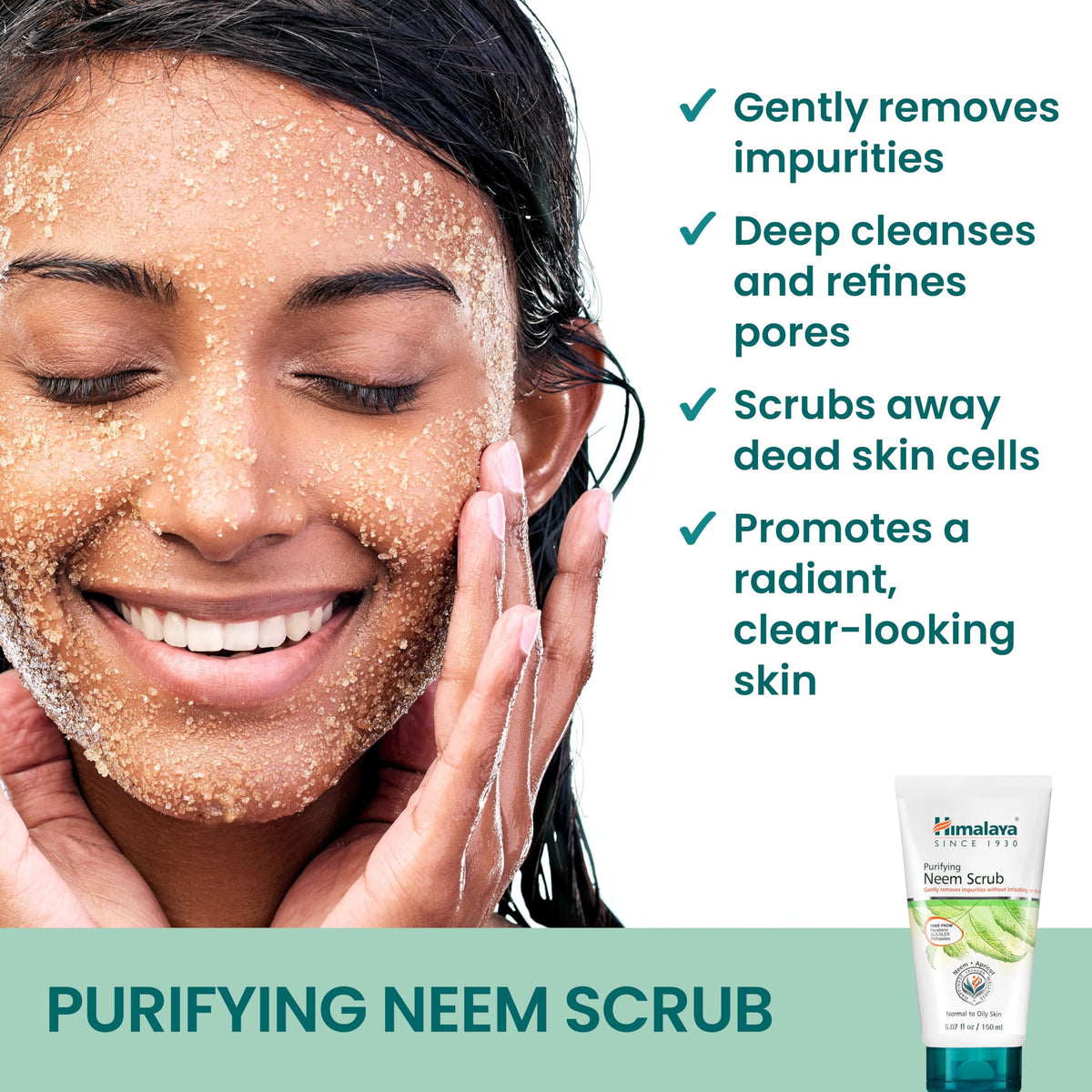 Himalaya Gentle Exfoliating Apricot Face Scrub for Deep Cleansing, 150 ml