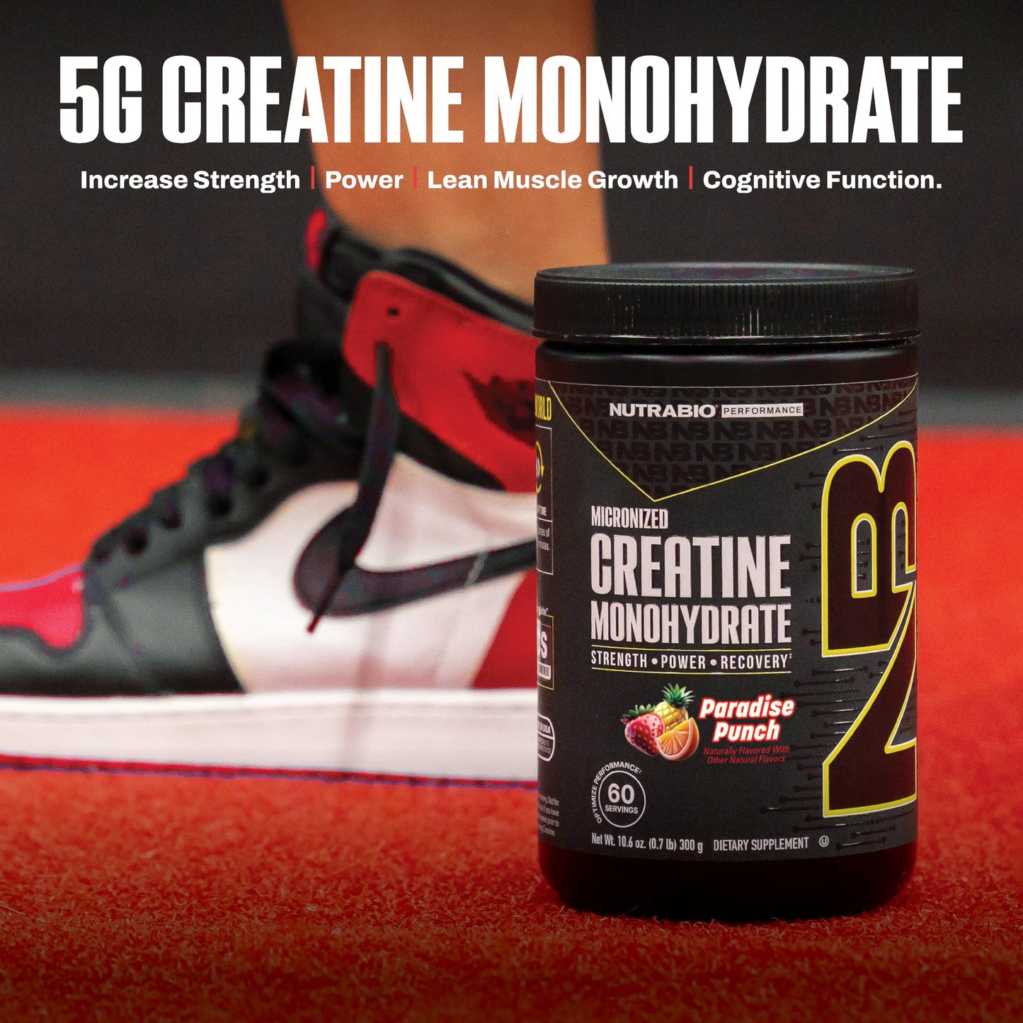 NutraBio Pure Micronized Creatine Monohydrate Powder Supplement, Unflavored, (300 g) - Supports Bulk Muscle Energy, Recovery, and Strength - HPLC Tested Creatine Powder Supplement for Men and Women