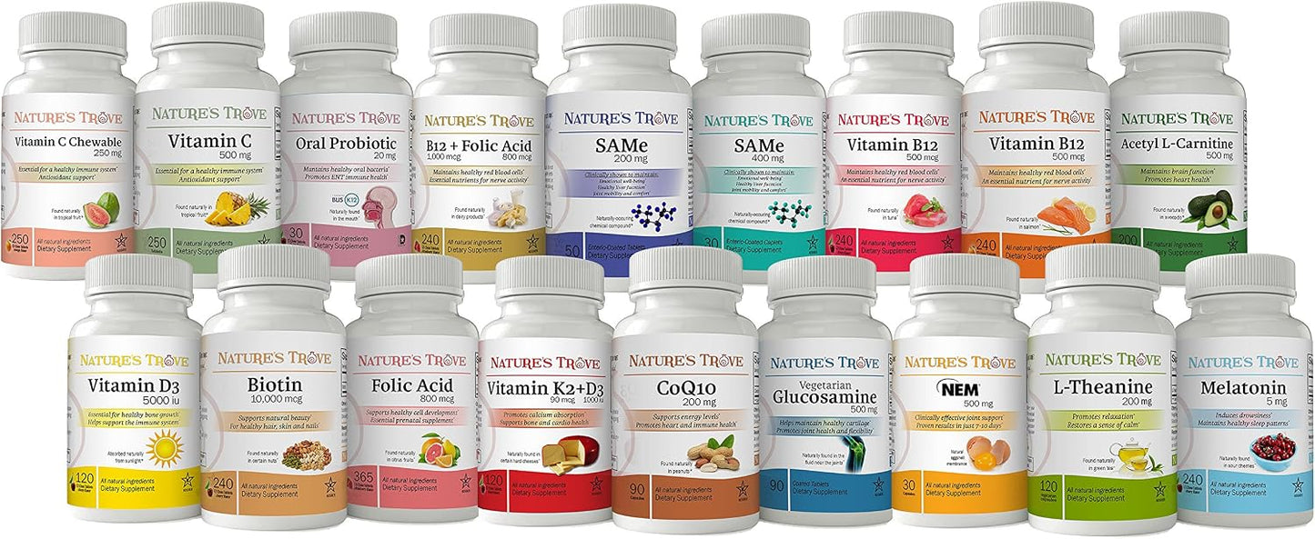 Nature's Trove Melatonin 5mg 120 EZ Chew Tablets Cherry Flavor