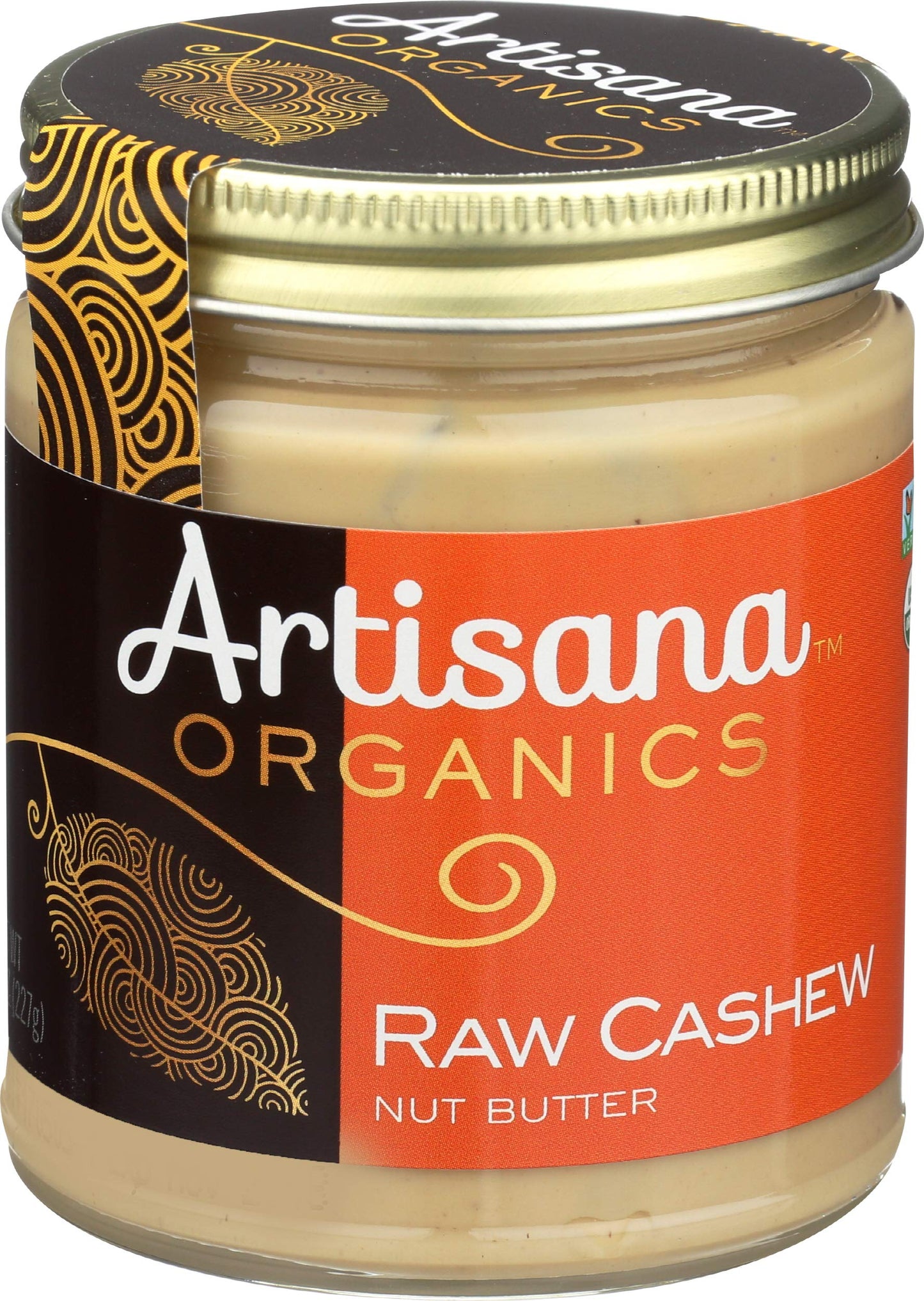 Artisana Organics Raw Cashew Butter - No Sugar Added, Vegan and Paleo Friendly, Non GMO, 14oz Jar
