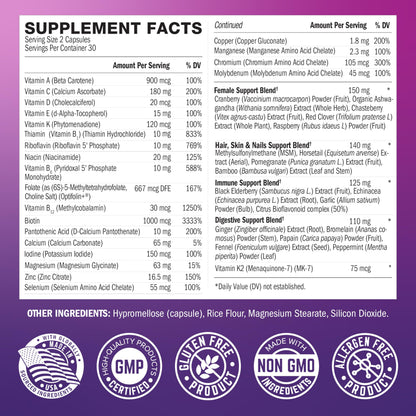 Daily Multivitamin for Women 50 & Over, 60 Capsules