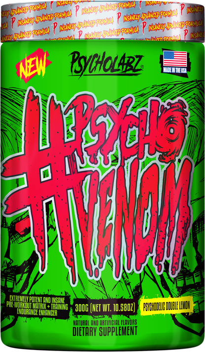 Psycholabz Pre Treino Psycho Venom 300g - Double Lemon Sabor Limão