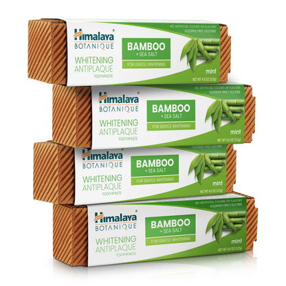 Himalaya Botanique Whitening Antiplaque Charcoal Toothpaste, 4 oz, 2 Pack