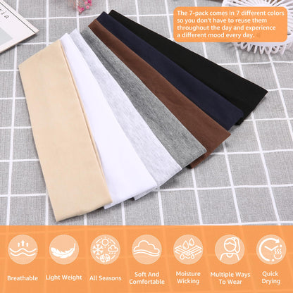 Headbands for Women Non Slip - 7PCS Fashion Sports Hair Bands for Women's Hair