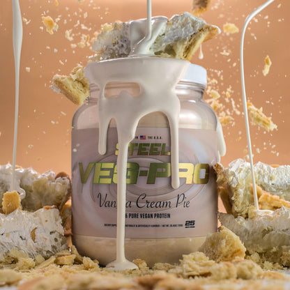 Steel Supplements Veg-PRO | Vegan Protein Powder, Vanilla Cream Pie | 25 Servings