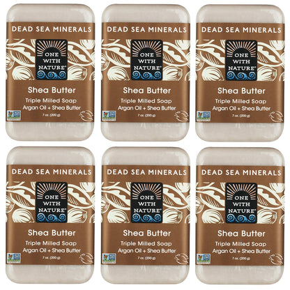 One With Nature Dead Sea Mineral Soap, Lemon Sage, 7-Ounces (Pack of 6)
