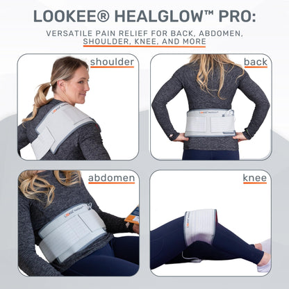 LOOKEE HealGlow Pro Medical Infrared & Red-Light Therapy Belt - LED Technology - 60W Powerful