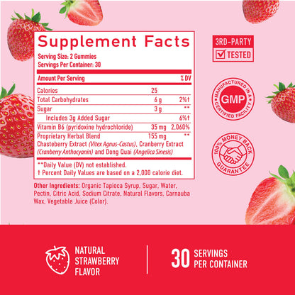 PMS Relief Gummies | Hormone Balance & Period Support Vitamins for Women | Vegan Gummy