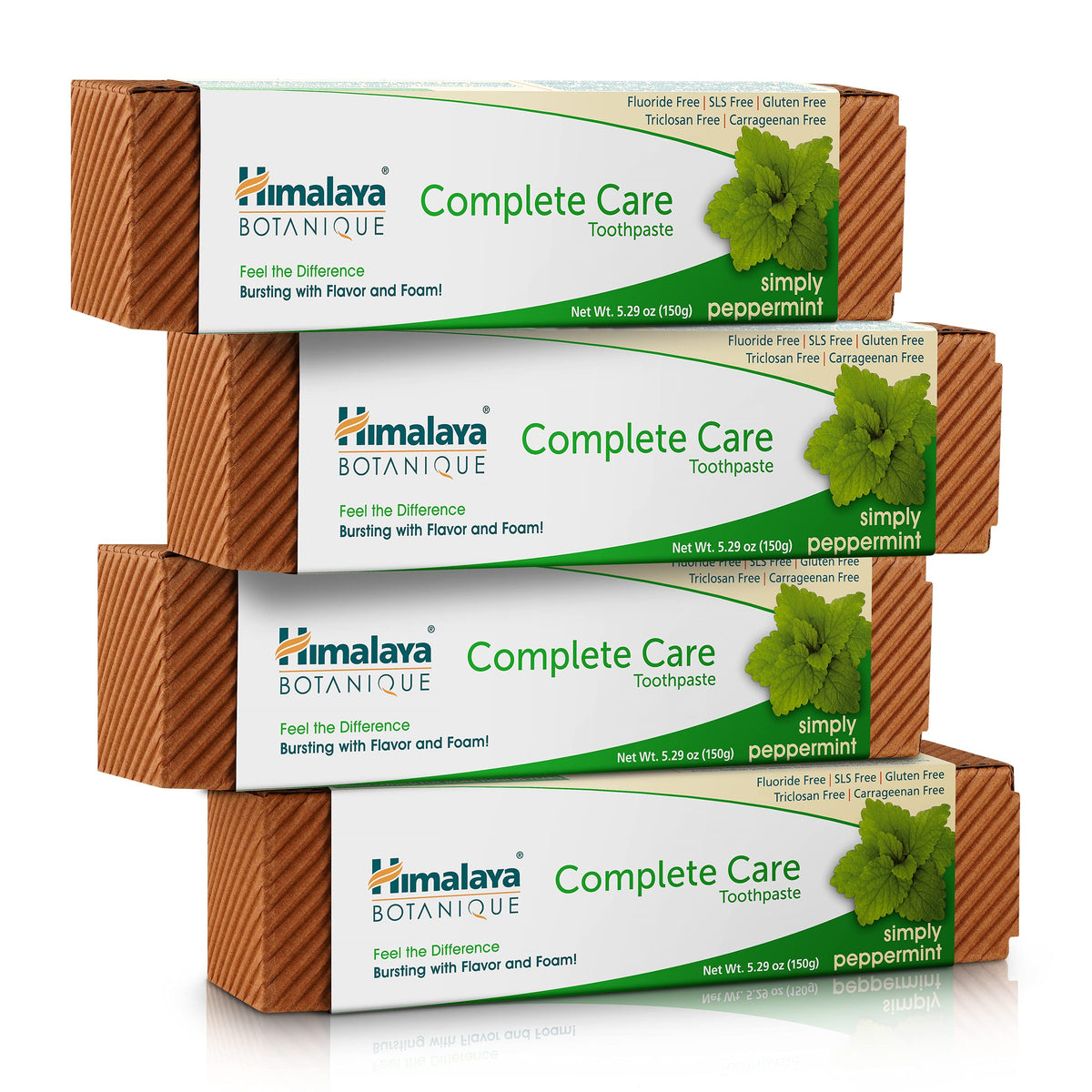 Himalaya Botanique Complete Care Toothpaste, Herbal Variety 4 Pack, 5.29 oz