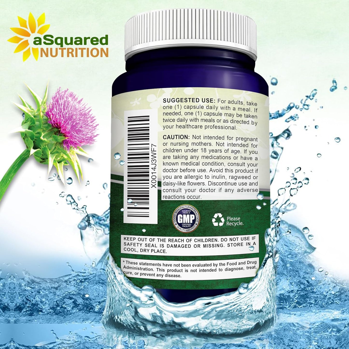 Milk Thistle Supplement - 200 Capsules - Silymarin Extract for Liver Detox | 4X Concentrated Extract - 4:1 Milk Thistle Seed Powder Herb Pills - Support Liver Cleanse - 250mg Per Capsule