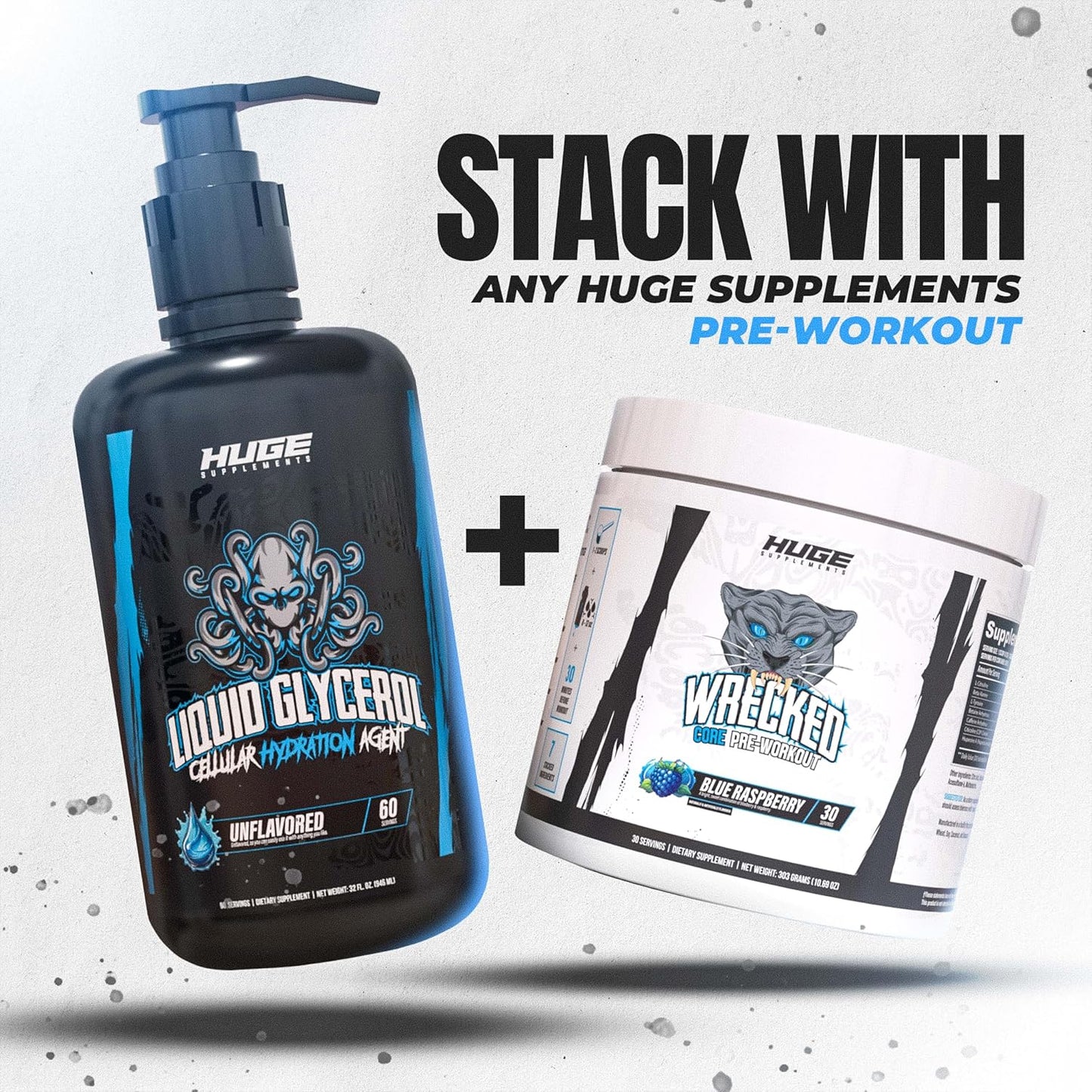 Huge Supplements Liquid Glycerol Supplement, Enhances Muscle Pumps, Increases Muscle Fullness, Boosts Endurance, Cellular Hydration Agent, Clean & Convenient Pump Top, Unflavored (60 Servings)