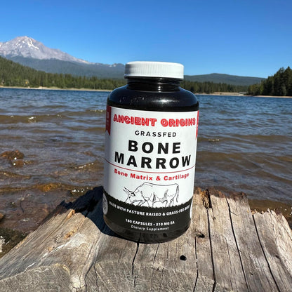 Grass Fed Bone Marrow Supplement, 3060mg, Skin, Oral Health, and Joint Support Supplement, Promotes Whole-Body Wellness, Non GMO Whole Bone Extract, 180 Capsules