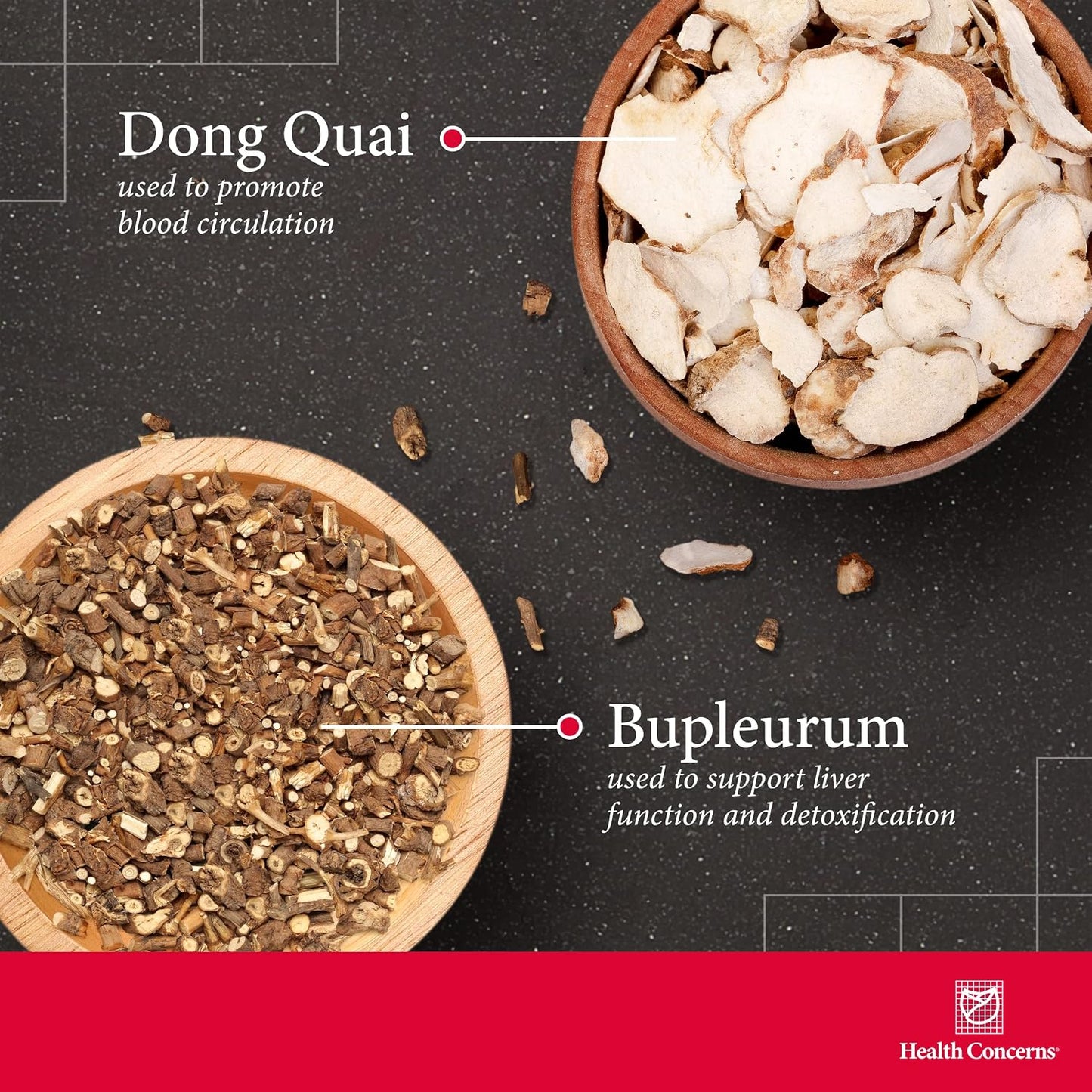 Health Concerns Bupleurum Entangled Qi Formula – Women's Hormonal Balance & Cyst Support Supplement – Traditional Chinese Herbal Formula – Blood Flow Liver Qi Cleanse – 90 Capsules