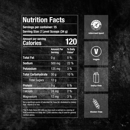 Precision Fuel PF60 Carb & Electrolyte Drink Mix Powder for Hydration & Energy - Endurance Sports Nutrition, Vegan, Hypotonic - 60g Carb, 1000mg Sodium per Litre - Mild Citrus Flavor, 1-Pack