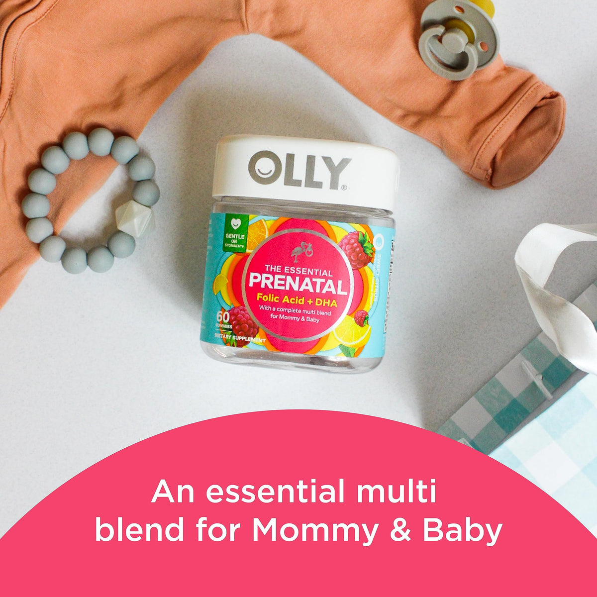 OLLY Ultra Strength Prenatal Multivitamin Softgels, Supports Healthy Growth, Brain Development