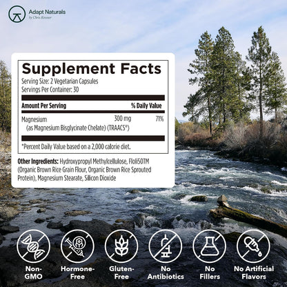 Adapt Naturals Daily Wellness Bundle – Bio-Avail Multivitamin & Magnesium Glycinate Supplement for Men & Women – 30-Day Supply