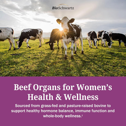 Primal Beef Organ Supplement for Women - Grass-Fed, 60 Capsules
