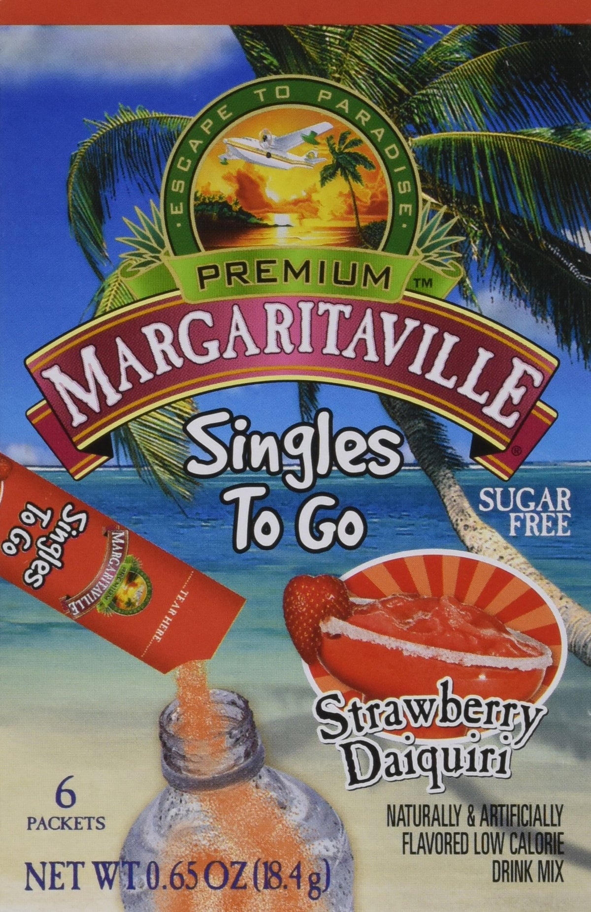 Margaritaville Singles To Go Drink Mix, Non-Alcoholic Powder Sticks (Pina Colada)