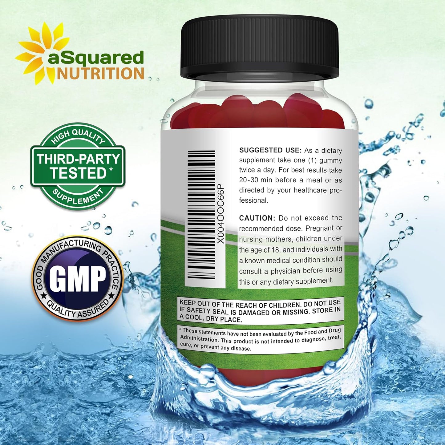 aSquared Nutrition Saffron Gummies - Saffron Extract Supplement - Pure Gummy Supplements Alternative to Capsules, Pills, Powder & Tea