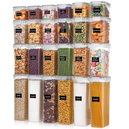 Vtopmart Airtight Food Storage Containers with Lids, 24 pcs Plastic Kitchen and Pantry 