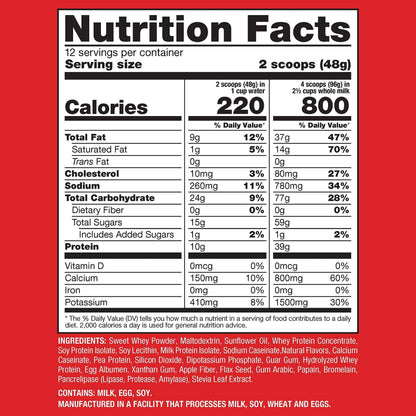 Naturade Weight Gain Instant Nutrition Drink Mix, Vanilla ,20.3 Ounce