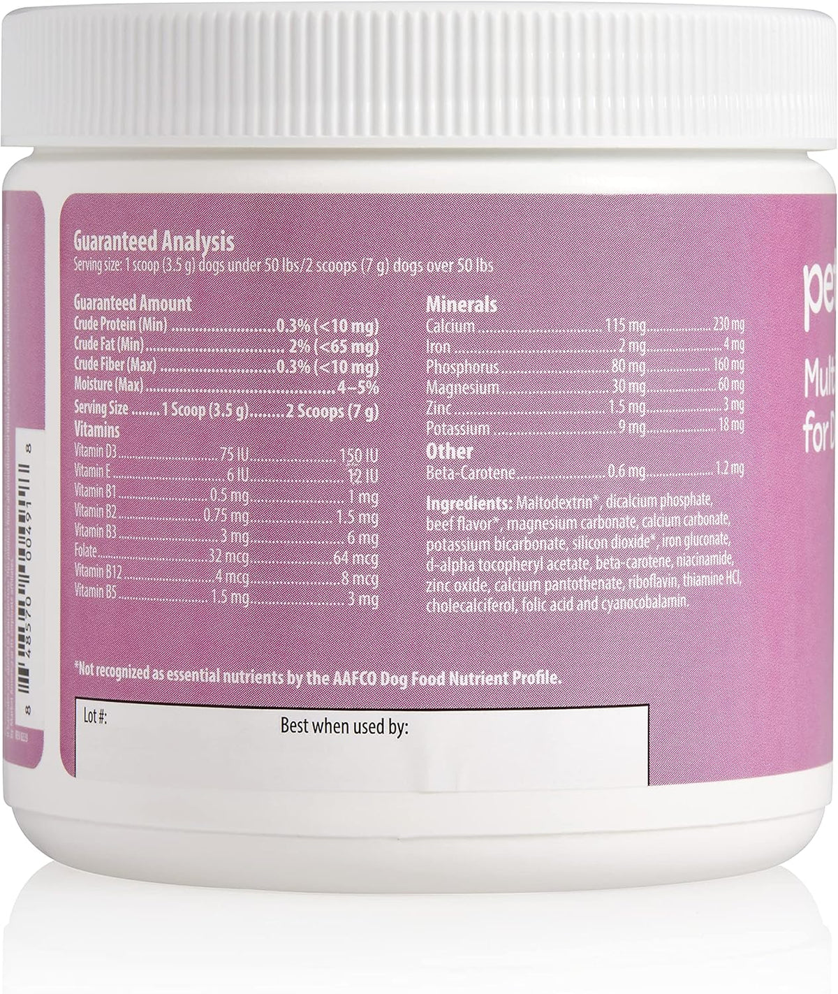 Pet Health Multivitamin for Dogs - Daily Dog Vitamins, Beef, 90 Servings