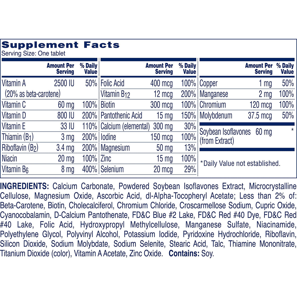 One A Day Women Menopause Size 50ct