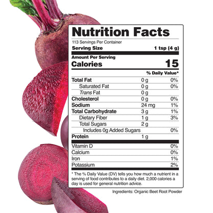 Nations Nutrition Pure Beet Root Powder Organic - Nitric Oxide Circulation Superfood