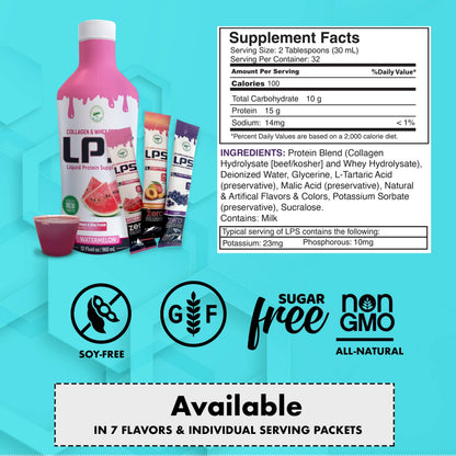 Nutritional Designs LPS Liquid Collagen & Whey Protein Supplement - Non-GMO Drink