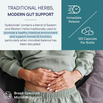 Biotics Research Dysbiocide Synergistic Botanical Blend Supports Normal Gut Health for Women & Men - Digestive Health Supplement - Supports Balanced Gut microbiome - 120 Capsules