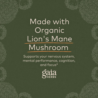 Gaia Herbs, Lions Mane Mushroom, 40 Count