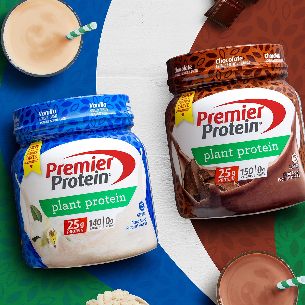 Premier Protein Powder Plant Protein, Chocolate, 25g Plant-Based Protein, 0g Sugar