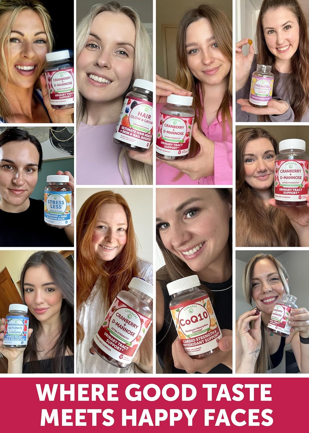 Lunakai Cranberry Gummies for Women 1500mg (50:1 Extract) with D-Mannose 200mg - Daily Cranberry Supplement for Urinary Tract Health & Bladder Support, Non-GMO – Made in Australia – 60ct
