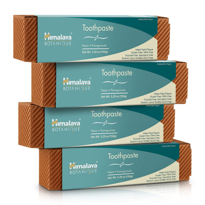 Himalaya Botanique Neem & Pomegranate Toothpaste, Mint, 5.29 oz, 2 Pack