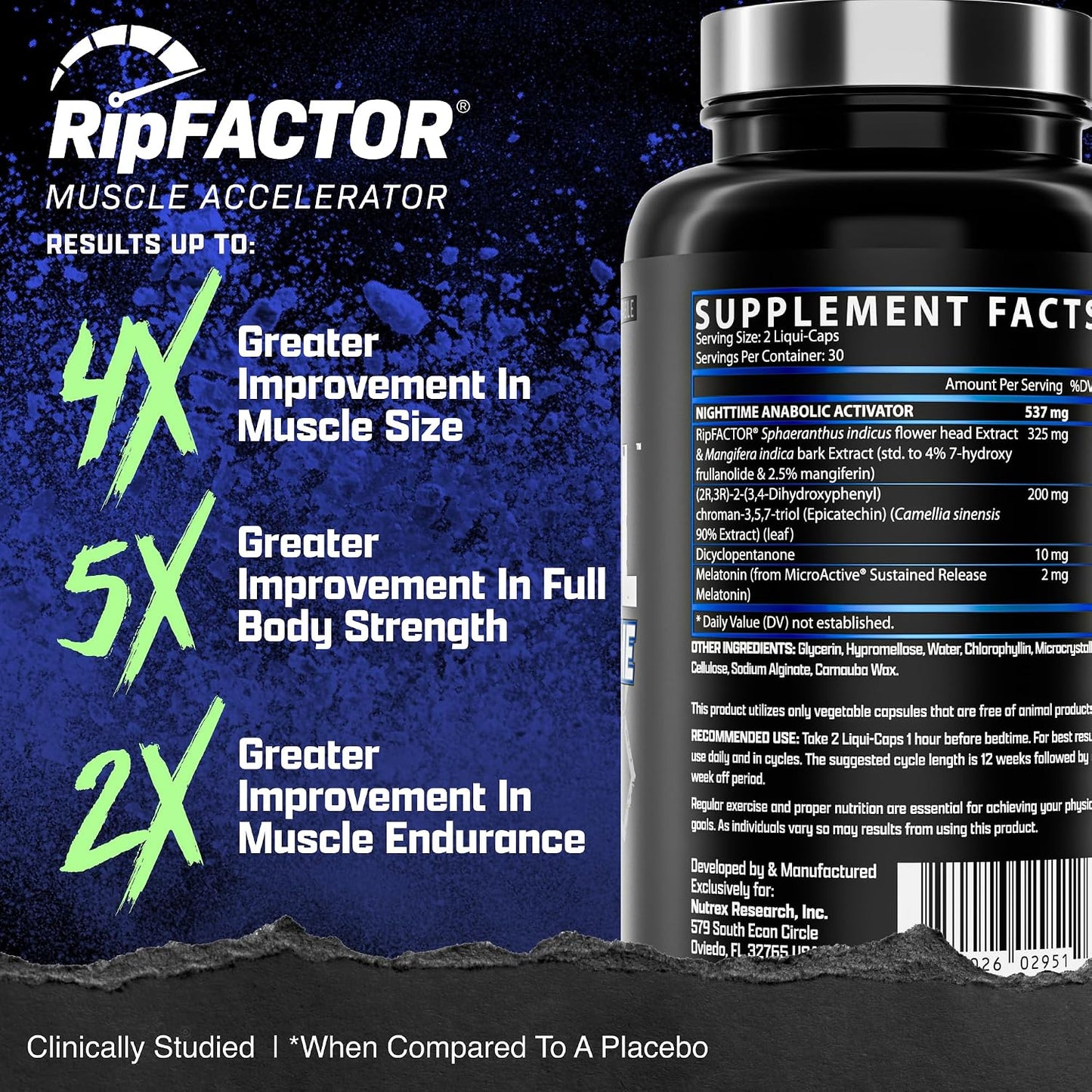 Nutrex Research Anabol Nighttime Sleep Support Supplement and Anabolic Muscle Builder for Men Post Workout Recovery Strength and Muscle Growth Capsules Count 60