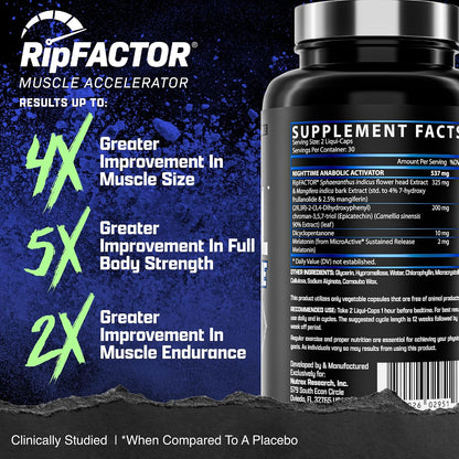 Nutrex Research Anabol Nighttime Sleep Support Supplement and Anabolic Muscle Builder for Men Post Workout Recovery Strength and Muscle Growth Capsules Count 60