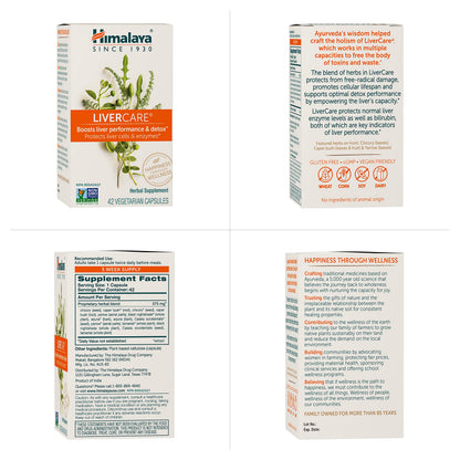 Himalaya LiverCare For Liver Support, 375 mg, 180 Capsules, 90 Day Supply
