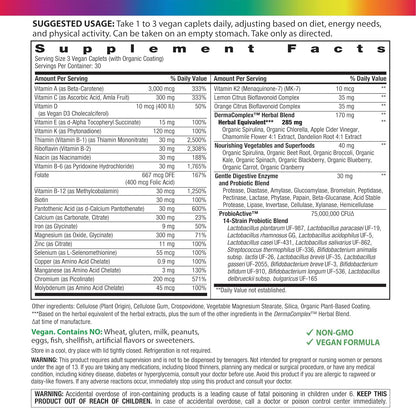 Rainbow Light Teen Multivitamin for Boys & Girls | 90 Caplets | with DermaComplex, Iron, Probiotics & Enzymes