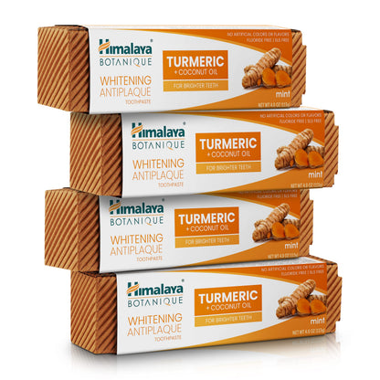Himalaya Botanique Whitening Antiplaque Charcoal Toothpaste, 4 oz, 2 Pack