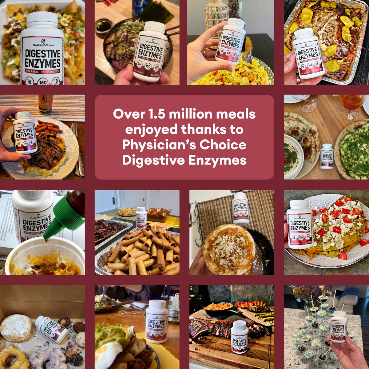Physician's CHOICE Digestive Enzymes - Multi Enzymes, Bromelain, Organic Prebiotics