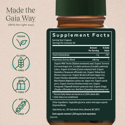 Gaia Herbs Liver Cleanse - Liver Health Support Herbal Supplement with Milk Thistle