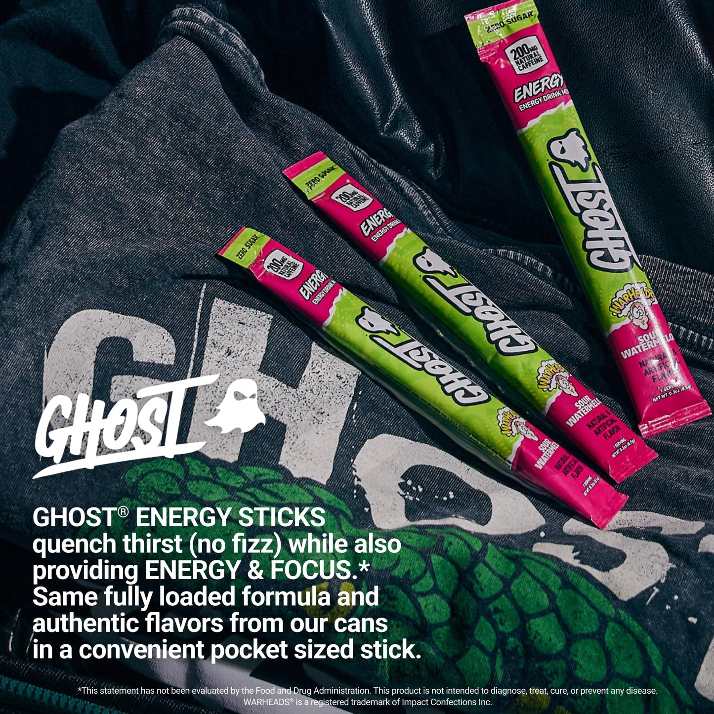 GHOST Sugar-Free Energy Drink Packets, Welch's Grape - 200mg of Natural Caffeine, Daily Vitamins & More, No Artificial Colors - Pre-Workout Energy Drink Mix - 24 On The Go Sticks