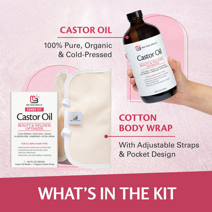 Organic Castor Oil Roll On - Extra Virgin, Unrefined & Hexane-free (3oz)